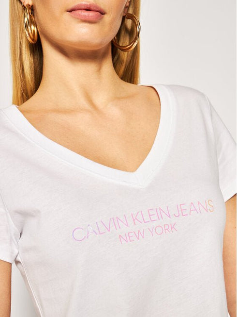 Calvin Klein Women Tshirt קלוין קליין טישרט לנשים לבן